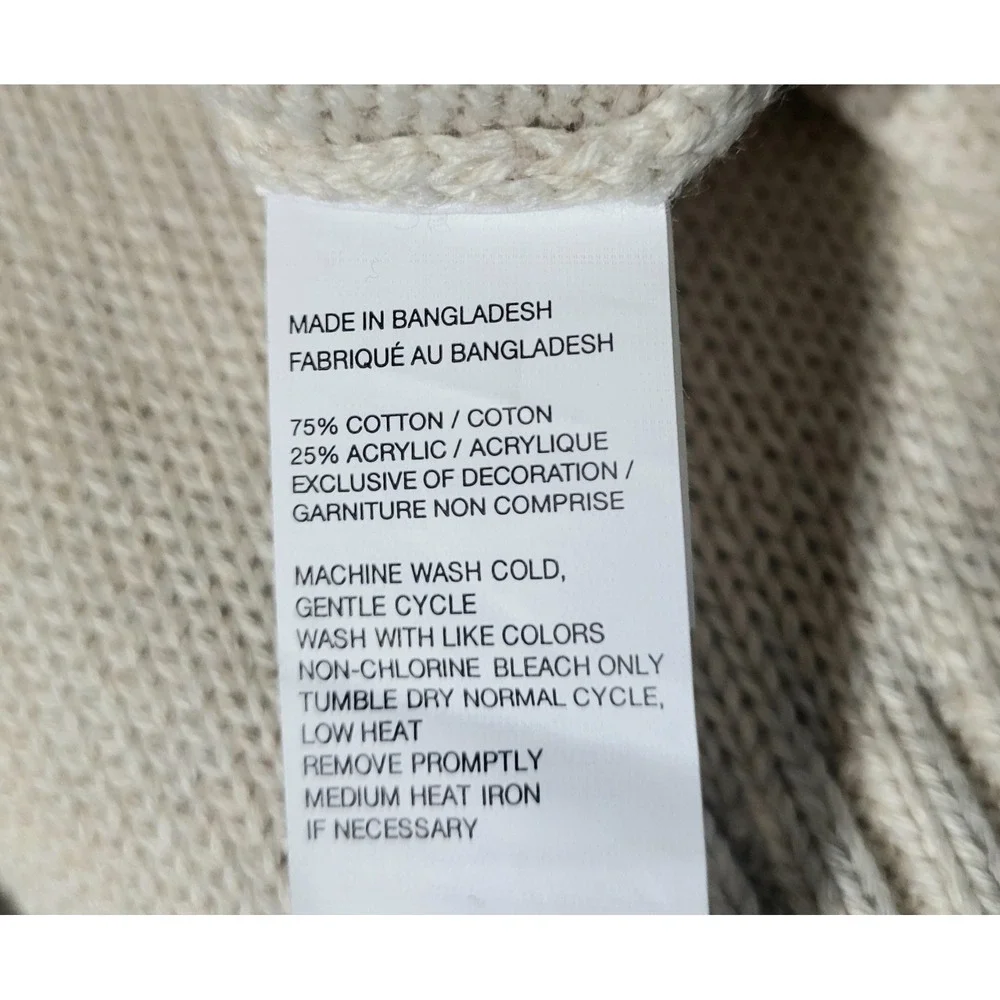 IZOD Mens 2XB NEW Fair Isle Christmas Holiday Winter Quarter Zip Sweater Cream